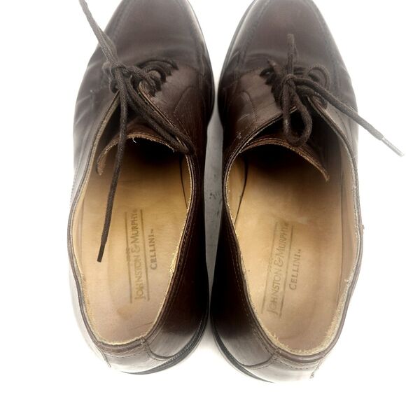 Johnson & Murphy Cellini Made In Italy Mens Brown Leather Sz 10.5 M Moc Toe main image 6
